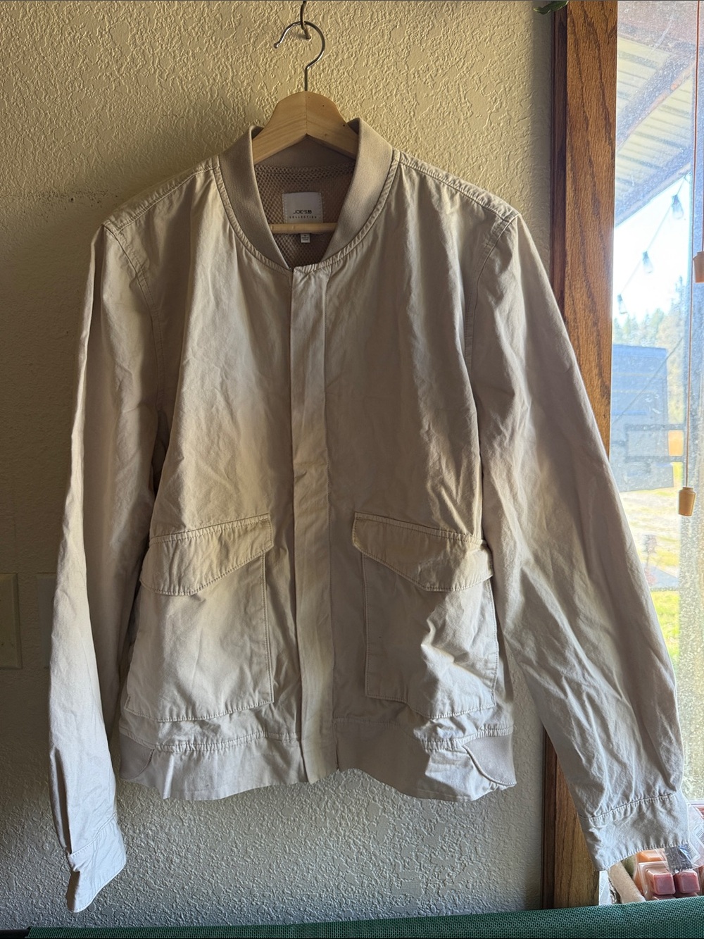 Joe's Jeans Beige Men's Bomber Jacket